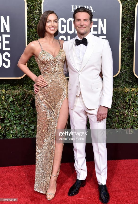 BEVERLY HILLS, CA - JANUARY 06:  Irina Shayk and Bradley Cooper attend the 76th Annual Golden Globe Awards at The Beverly Hilton Hotel on January 6, 2019 in Beverly Hills, California.  (Photo by Axelle/Bauer-Griffin/FilmMagic)