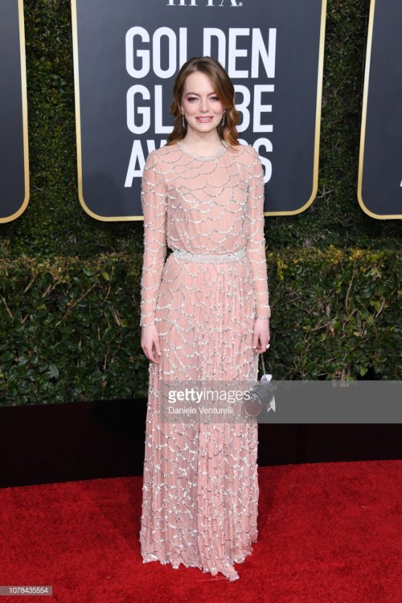 BEVERLY HILLS, CA - JANUARY 06:  Emma Stone attends the 76th Annual Golden Globe Awards at The Beverly Hilton Hotel on January 6, 2019 in Beverly Hills, California.  (Photo by Daniele Venturelli/WireImage)