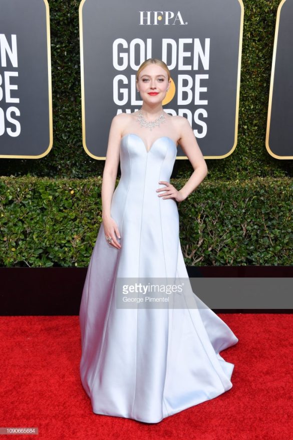 BEVERLY HILLS, CALIFORNIA - JANUARY 06: Dakota Fanning attends the 76th Annual Golden Globe Awards held at The Beverly Hilton Hotel on January 06, 2019 in Beverly Hills, California. (Photo by George Pimentel/WireImage)